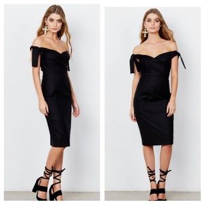 NWT ISLA Off the Shoulder Little Black Dress